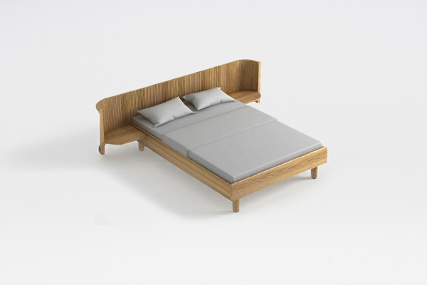 Hug łóżko drewniane
